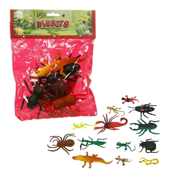 Crazoo Sürüngenler ve Böcekler Poşetli Figür Seti ürün görseli 1