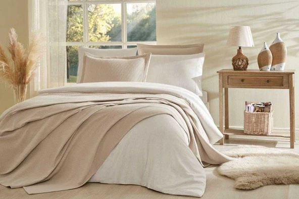 Özdilek Stripe Gelin Seti Bej ürün görseli 1