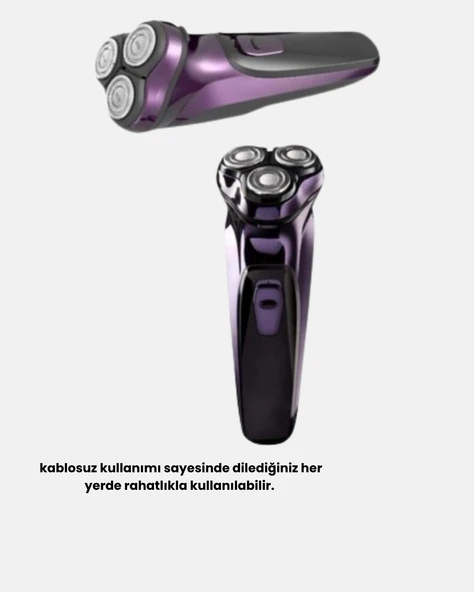 Profesyonel Şarjlı Tıraş Makinesi Ayarlanabilir Başlıklı Kablosuz - Resim 3