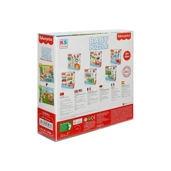 Ks Games Fisher Price Baby Puzzle Railway Bedtime 2in1 - Resim 3