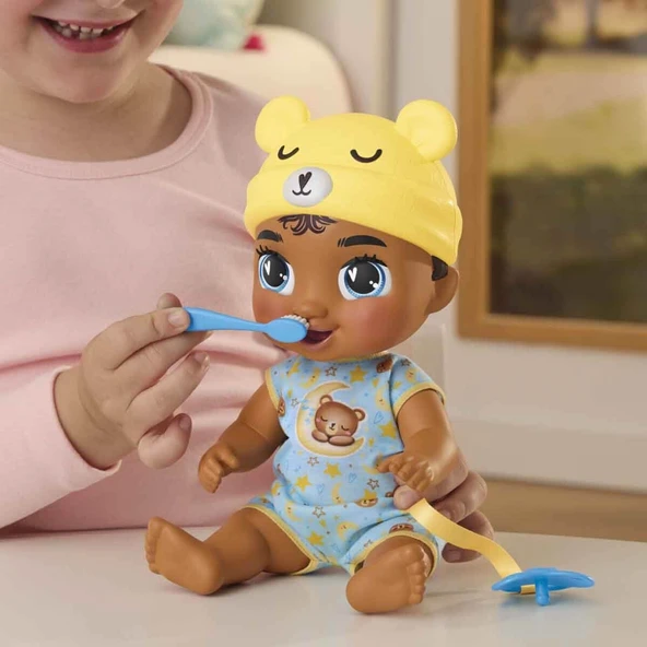 Baby Alive Lil Dreamer Snoozer Bear Sleepy Bebek F9967 - Resim 6