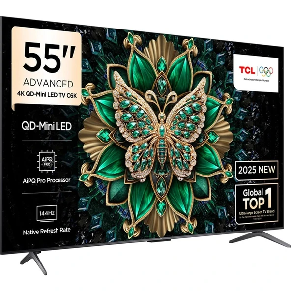 TCL 55C6K 55'' 139 Ekran Uydu Alıcılı 4K Ultra HD MiniLED Google TV - Resim 2