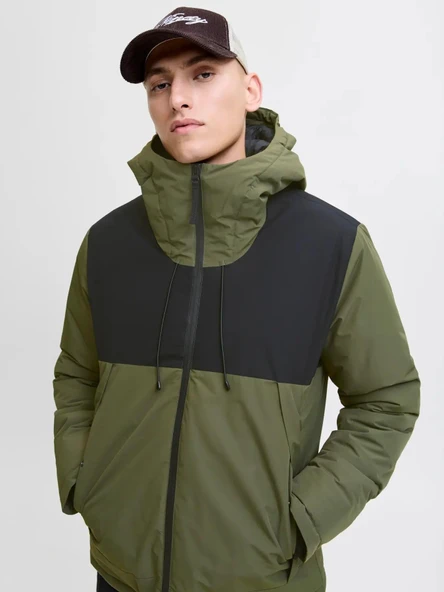 Jack & Jones Jcounion Light Padded Blocking Jacket Sn Erkek Mont - Resim 6