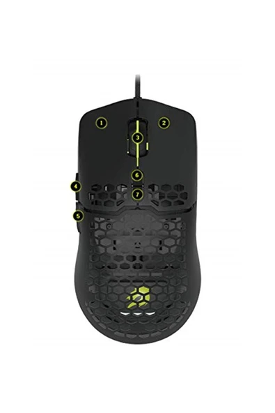 GAMEBOOSTER Marka: M700"air-force" Rgb Aydınlatmalı Ultra Hafif Profesyonel Oyuncu Mouse Kategori: - Resim 2