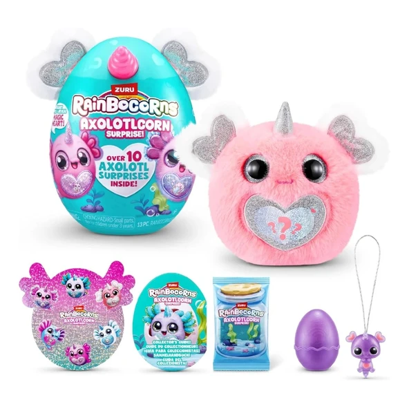 Rainbocorns Axolotlcorn Sürpriz Peluş Flowy ürün görseli 1
