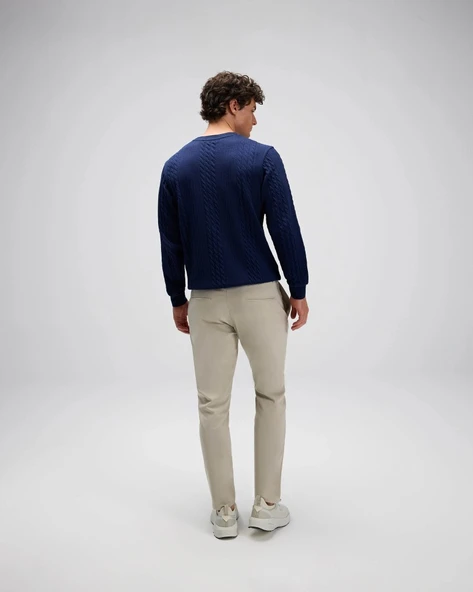 Ellesse EM623-NV Erkek Lacivert Kazak - Resim 5