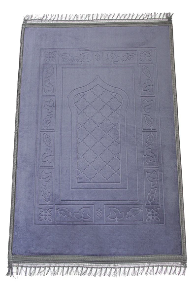 Yumuşak Kadife Dokulu Peluş Seccade Füme - Resim 3