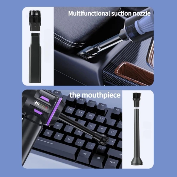 20000PA 6000mAh 100W Toz Üfleme ve Süpürge Ev / Araba / Ofis Süpürgesi - Resim 4