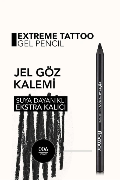 Suya Dayanıklı Jel Göz Kalemi (SİYAH)-extreme Tattoo Gel Pencil-006 Onyx-8682536028882 - Resim 5