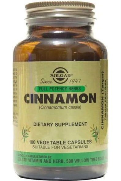 Solgar Cinnamon 100 Kapsül ürün görseli 1