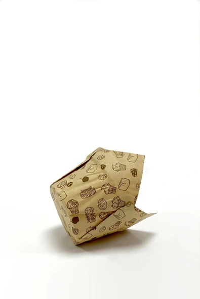 Dolphin Muffin Kek Kapsülü Kalın Tulip Kraft Desenli 50 li - Resim 3