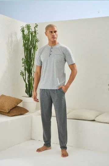 Kocabey 2090 Erkek Midi Yaka Pijama Takım ürün görseli 1