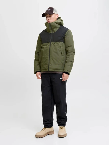 Jack & Jones Jcounion Light Padded Blocking Jacket Sn Erkek Mont - Resim 3