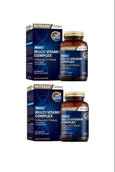 Nutraxin Multivitamin Mineral Complex Erkek 60 Tablet 2 Adet ürün görseli 1