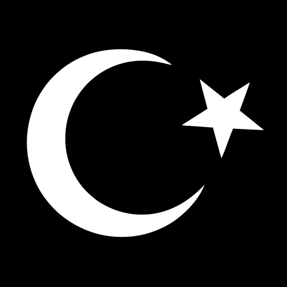 Türk Bayrağı Oto Sticker Beyaz 32X24 cm ürün görseli 1