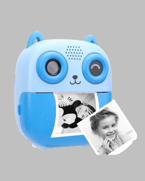 Çocuklar İçin Dijital Kamera Termal Yazıcı 48MP Çift Kamera 1300mAh Batarya - Resim 2