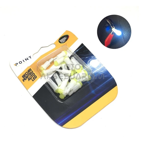 T5 Ampul İç Gösterge Ledi Ultra Parlak 20'li Takım Beyaz ürün görseli 1