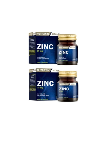 Nutraxin Zinc Sulphate 15 Mg 100 Tablet 2 Adet ürün görseli 1