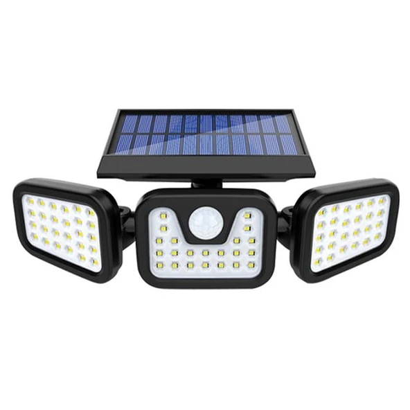 Powermaster MX-W771A Sensörlü 3 Modlu 74 Ledli Solar Aydınlatmalı Duvar Lambası ürün görseli 1