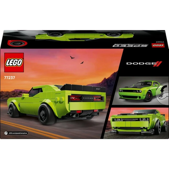 LEGO 77237 Speed Champions Dodge Challenger Srt Hellcat Spor Araba - Resim 4