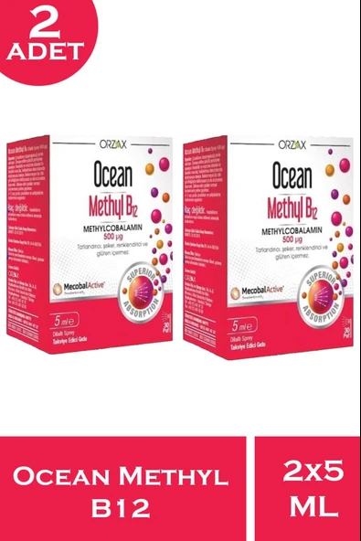 Ocean Methyl B12 Sprey 500 mcg 5 ml 2 Adet ürün görseli 1