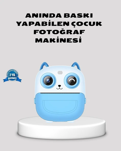 Çocuklar İçin Dijital Kamera Termal Yazıcı 48MP Çift Kamera 1300mAh Batarya ürün görseli 1