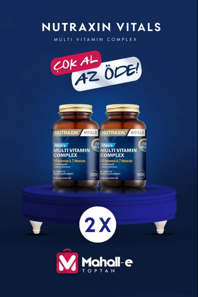 Nutraxin Multivitamin Mineral Complex Erkek 60 Tablet 2 Adet ürün görseli 1