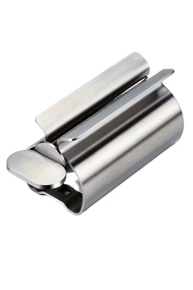 Paslanmaz Çelik Diş Macunu Sıkacağı – Manuel, Güç Gerektirmeyen Diş Macunu Dağıtıcı | Dayanıklı Metal Tasarım, Etkili Dağılım | Şık Metalik Yüzey (1 Adet) ürün görseli 1