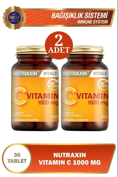 Nutraxin C Vitamin 1000 Mg 30 Tablet 2 Adet ürün görseli 1