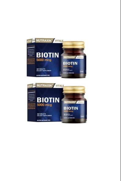 Nutraxin Biotin 5000 Mcg 30 Tablet 2 Adet ürün görseli 1