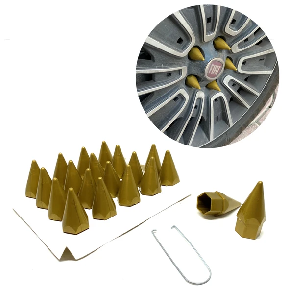 Sivri Mermi Bijon Kapağı Sökme Aparatlı Altın Sarı 17mm ürün görseli 1