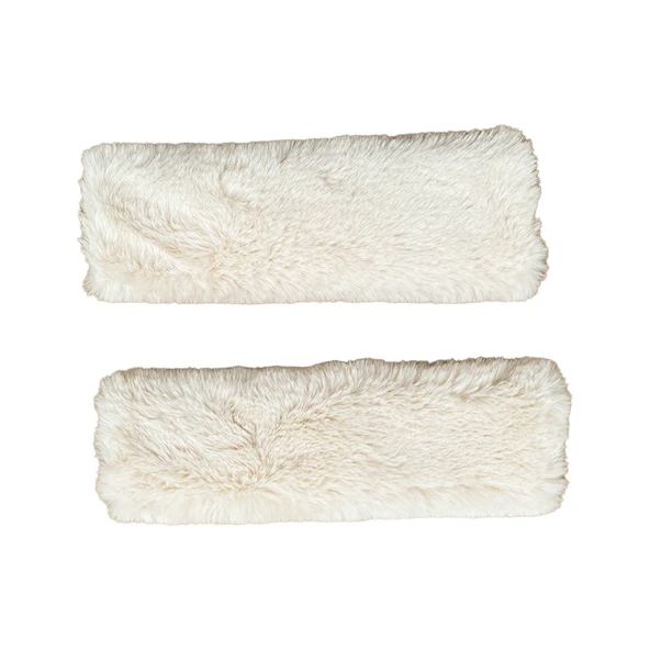 Peluş Seyahat Emniyet Kemer Pedi Kılıfı 2'li Bej ürün görseli 1