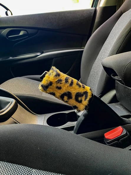 Yumuşak Peluş El Freni Süsü Leopar Desenli ürün görseli 1