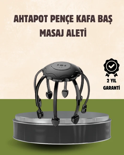 Kafa Masaj Cihazı 8 Motorlu 360 Derece Tam Kapsamlı Rahatlatıcı Masaj ürün görseli 1