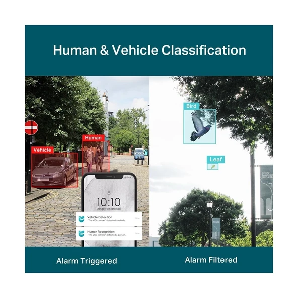 TP-Link VIGI C240 (4mm) 4MP Full-Color Dome IP Kamera / H.265+, PoE/DC, IP67, Dahili Mikrofon ve Hoparlör, SD, LED - Resim 5