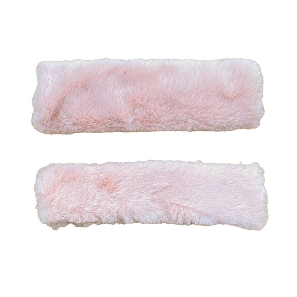 Peluş Seyahat Emniyet Kemer Pedi Kılıfı 2'li Pudra Pembe ürün görseli 1