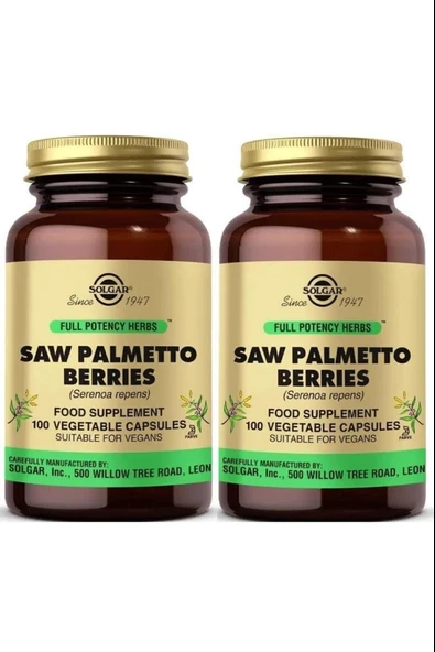 Solgar Saw Palmetto Berries 100 Kapsül 2 Adet ürün görseli 1