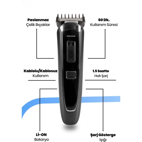 Goldmaster GM-7143 Oscar 9 in 1 Erkek Bakım Seti - Resim 2