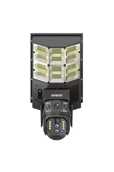 Avenir AV-SL401X 4mp 2 Kameralı 10x Optik Zoom 4g Sim Kartlı Solar Panelli Sokak Lambası Orta Boy ürün görseli 1