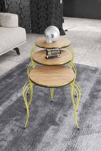 ZİGON SEHPA LÜKENS ÇİFT GOLD ATLANTİK ÇAM ürün görseli 1