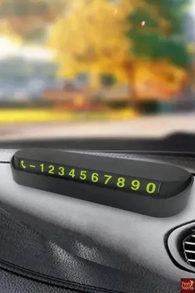 Fosforlu Numara Gösterge Aç-Kapa-Araç İçi Park Numaratör - Resim 3