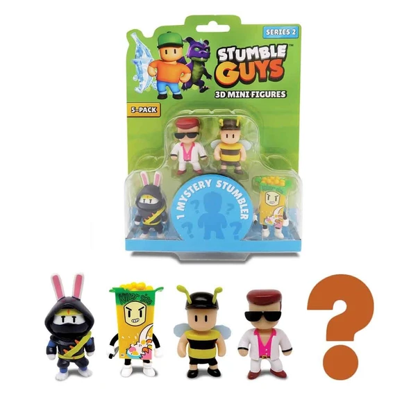 Stumble Guys 5’li Mini Figür Seti S2 TUY14000 Furiken ürün görseli 1