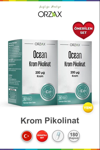 Ocean Krom Pikolinat 200 Mcg 90 Kapsül 2 Adet ürün görseli 1