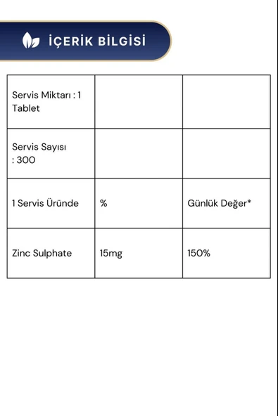 Nutraxin Zinc Sulphate 15 Mg 100 Tablet 3 Adet - Resim 3
