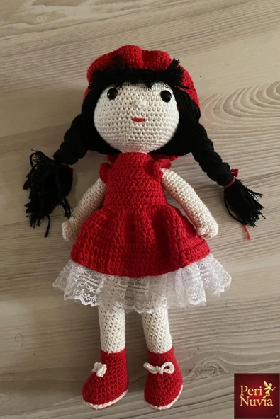 Organik Amigurumi Bebek-El Yapımı Dolgulu Bebek - Resim 4