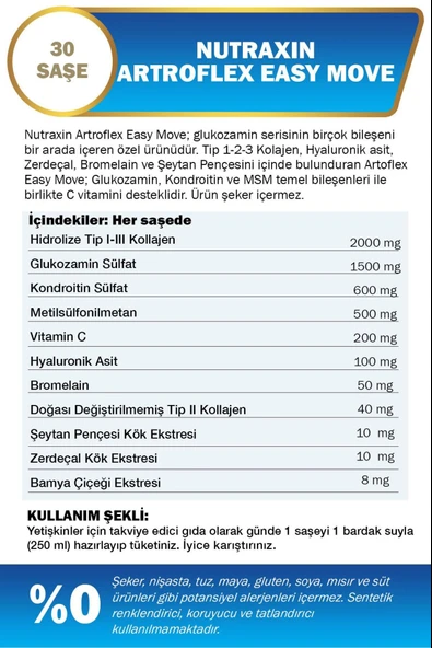 Nutraxin Artroflex Easy Move Saşe 30x6 gr - Resim 2