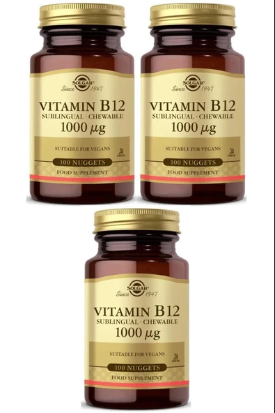 Solgar Vitamin B12 1000 Mcg 100 Tablet 3 Adet ürün görseli 1