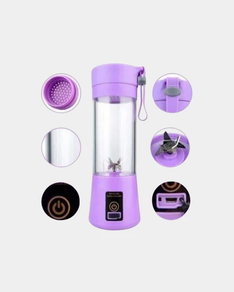Taşınabilir Şişe Blender 380ml Şarjlı Spor Smoothie Shake Karıştırıcı - Resim 2