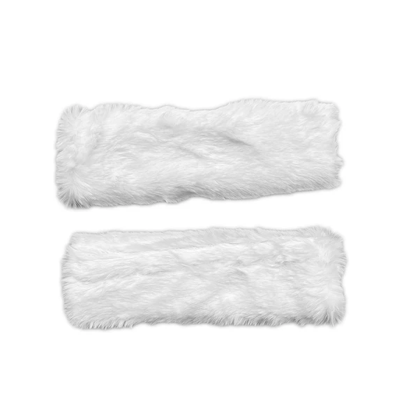 Peluş Seyahat Emniyet Kemer Pedi Kılıfı 2'li Beyaz ürün görseli 1