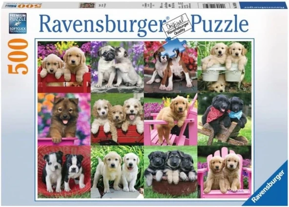 Ravensburger 500 Parça Puzzle Köpek Yavruları - 146598 ürün görseli 1